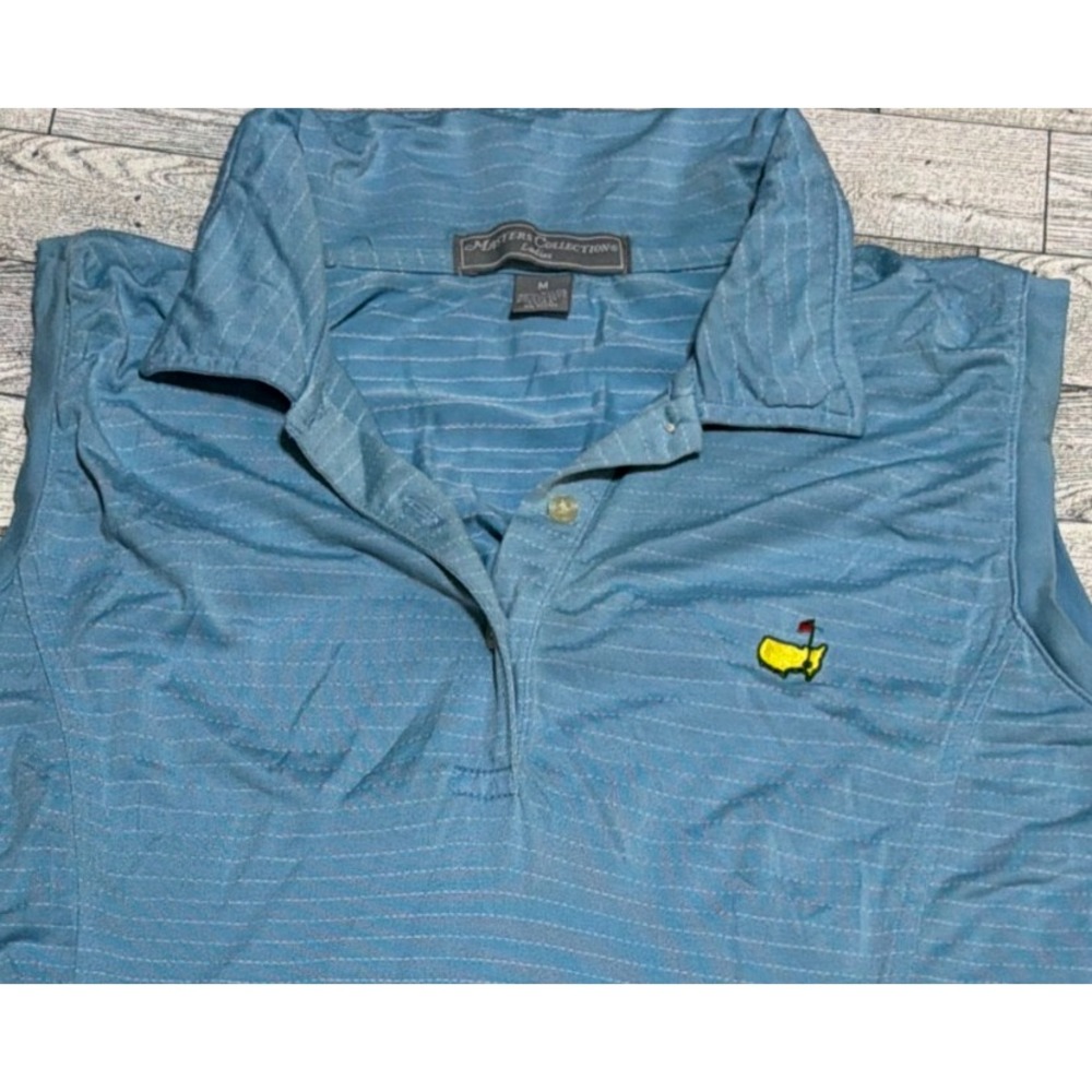 Masters Collection Ladies Golf Polo Blue Shirt Tank MED Sleeveless Performance